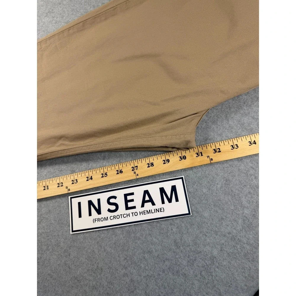 Genteal Comfort Flex 5 Pocket Straight Leg Pants Tan Cotton Mens 40X32 SKU 279